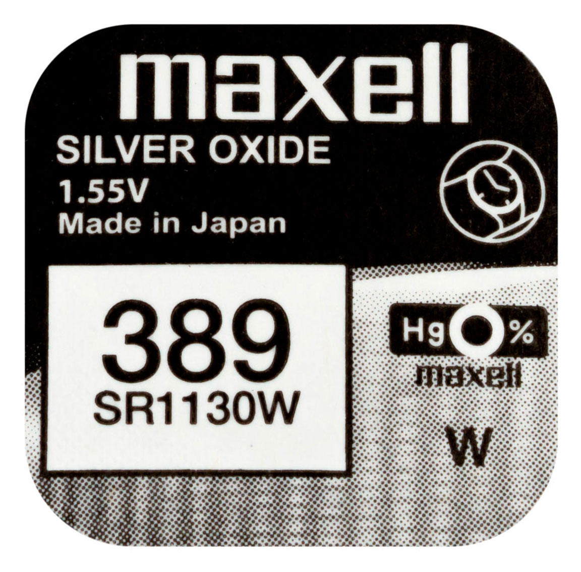Maxell SR1130W silver oxide battery 389