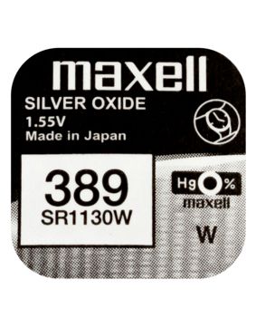 Maxell SR1130W silver oxide battery 389