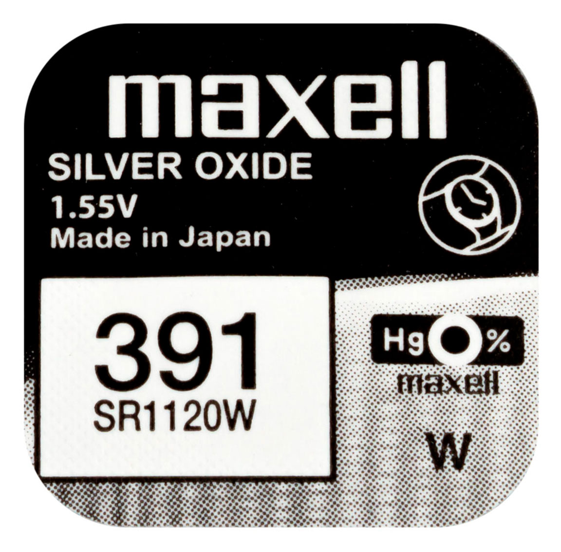 Maxell SR1120W silver oxide battery 391