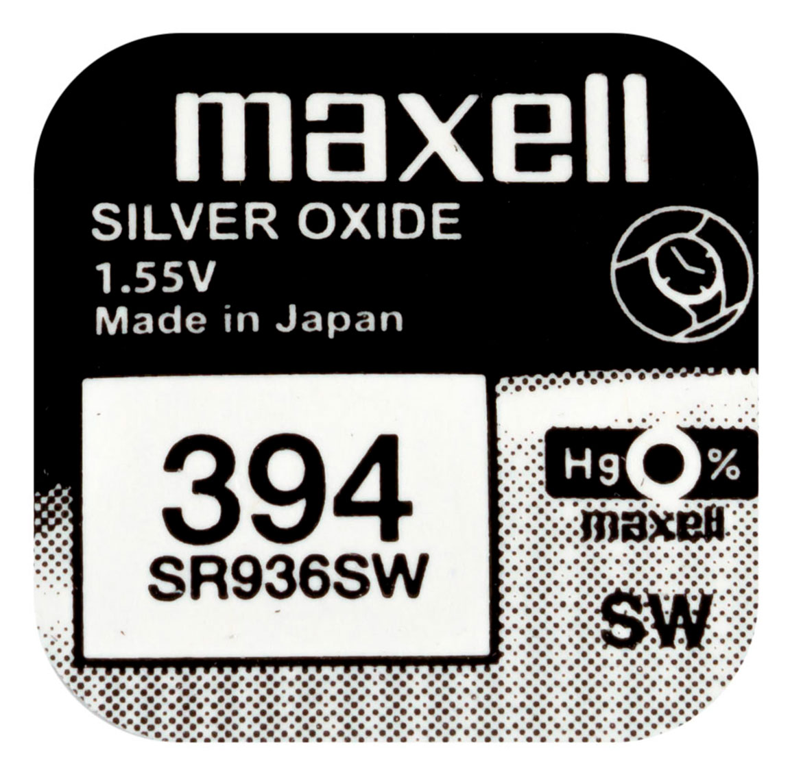 Maxell SR936SW silver oxide battery 394