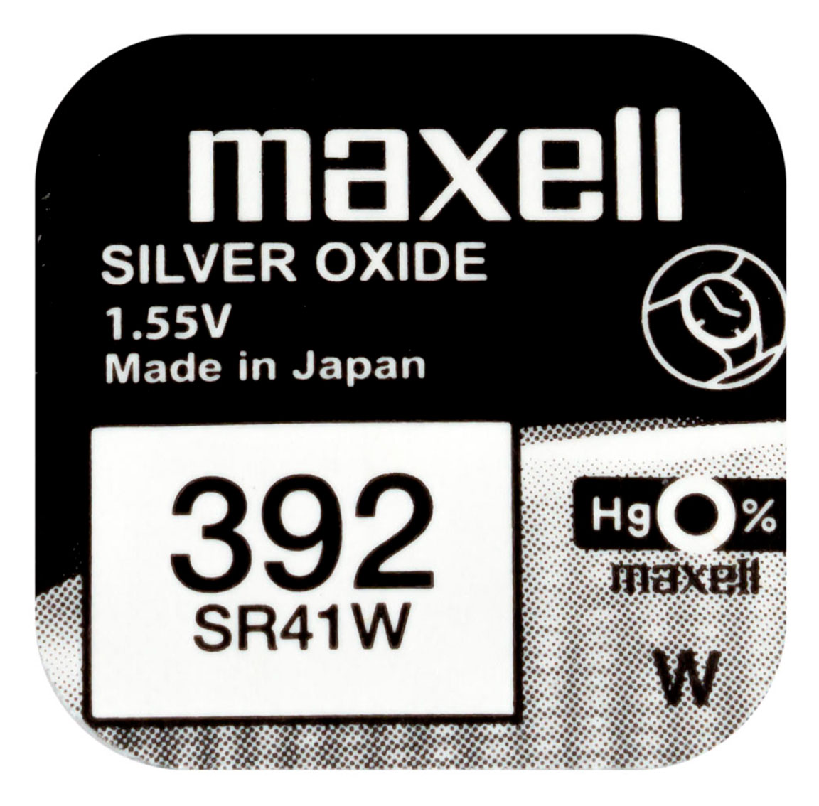 Maxell SR41W silver oxide battery 392