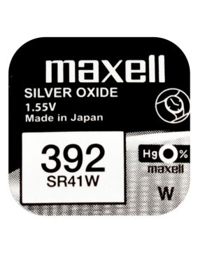 Maxell SR41W silver oxide battery 392