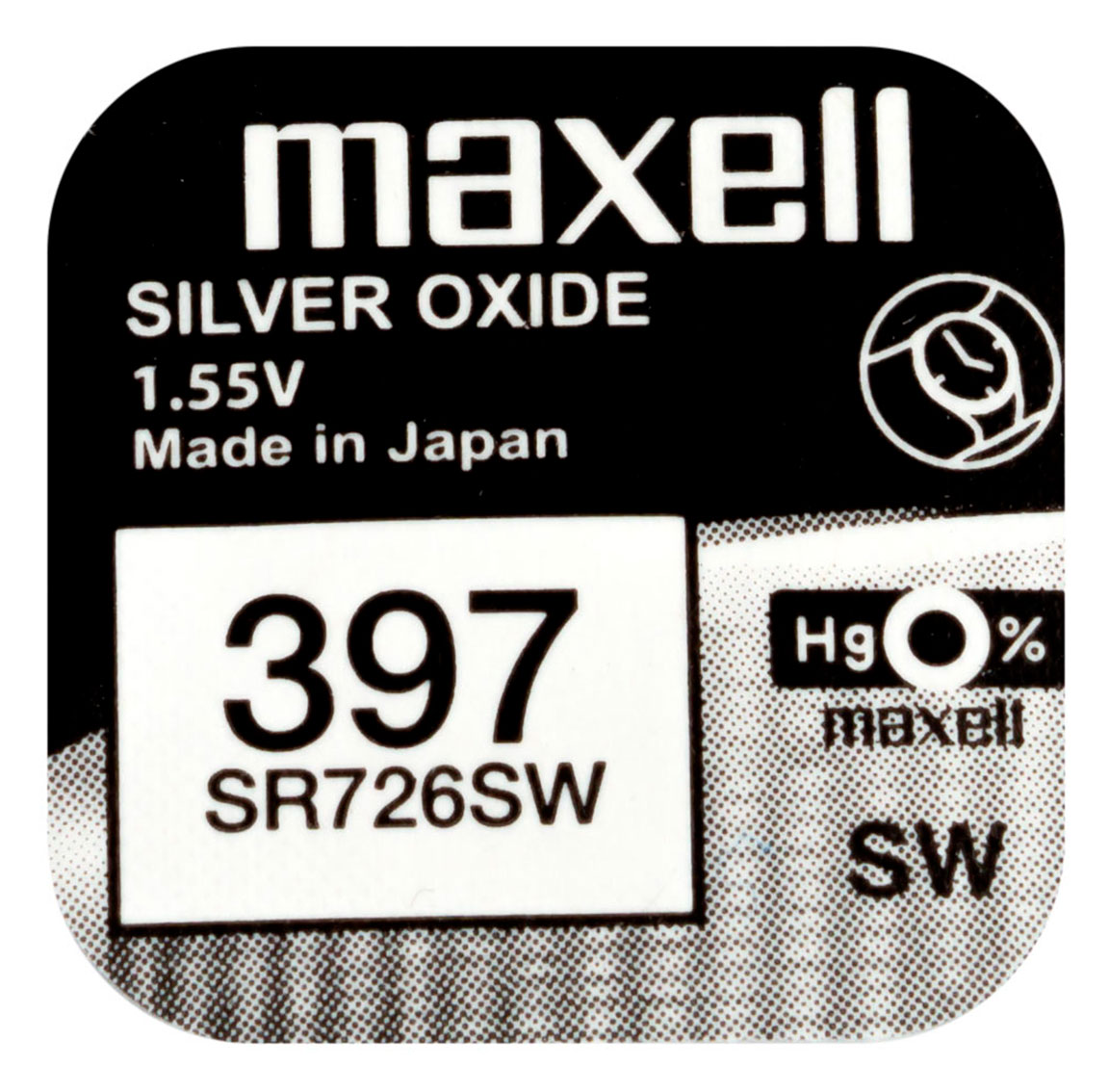 Maxell SR726SW silver oxide battery 397