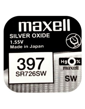 Maxell SR726SW silver oxide battery 397
