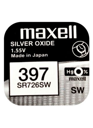 Maxell SR726SW silver oxide battery 397