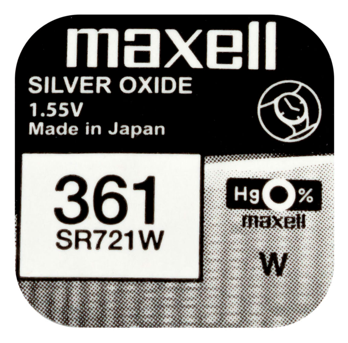 Maxell SR721W silver oxide battery 361