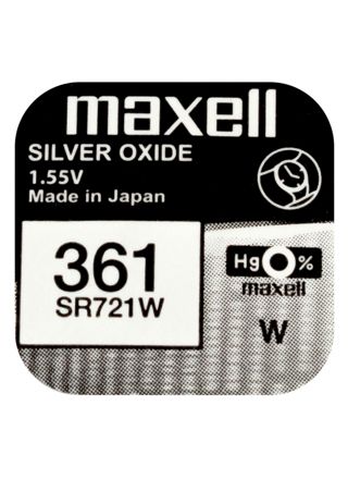 Maxell SR721W silver oxide battery 361