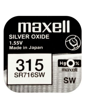 Maxell SR716SW silver oxide battery 315