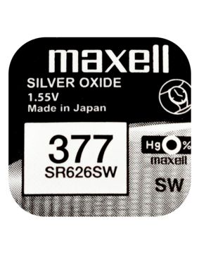 Maxell SR626SW silver oxide battery 377