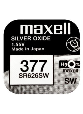 Maxell SR626SW silver oxide battery 377
