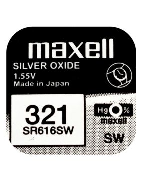 Maxell SR616SW silver oxide battery 321