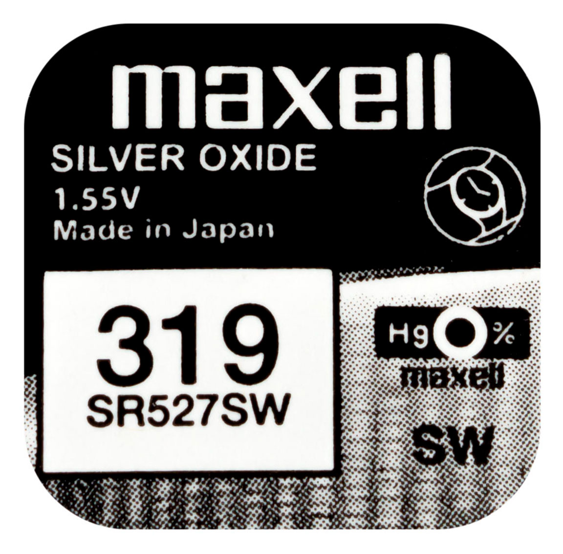 Maxell SR527SW silver oxide battery 319