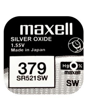 Maxell SR521SW silver oxide battery 379