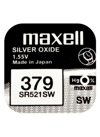 Maxell SR521SW silver oxide battery 379