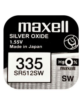 Maxell SR512SW silver oxide battery 335