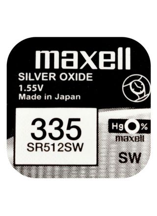 Maxell SR512SW silver oxide battery 335