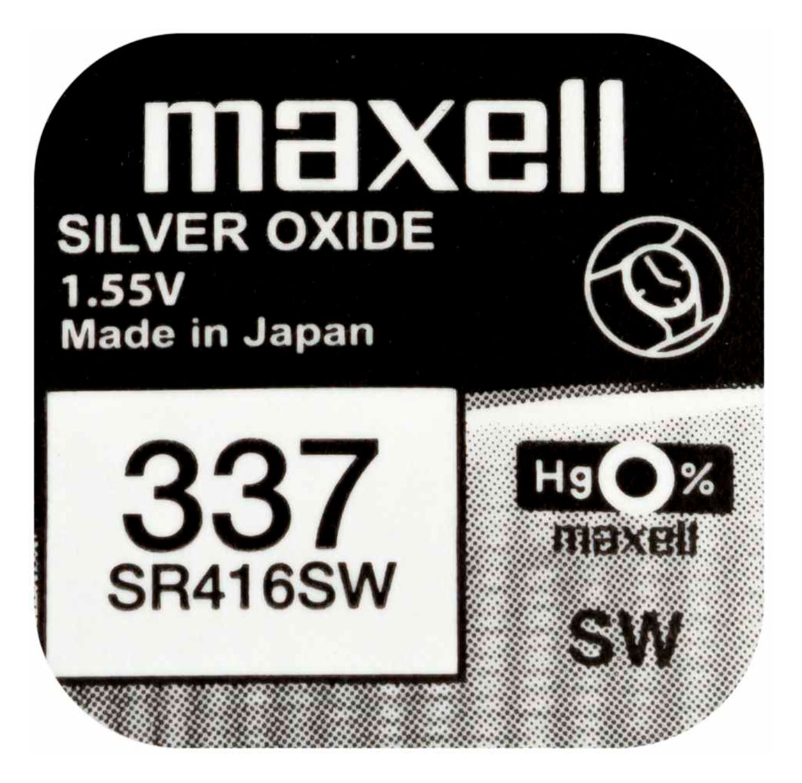 Maxell SR416SW silver oxide battery 337