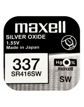 Maxell SR416SW silver oxide battery 337