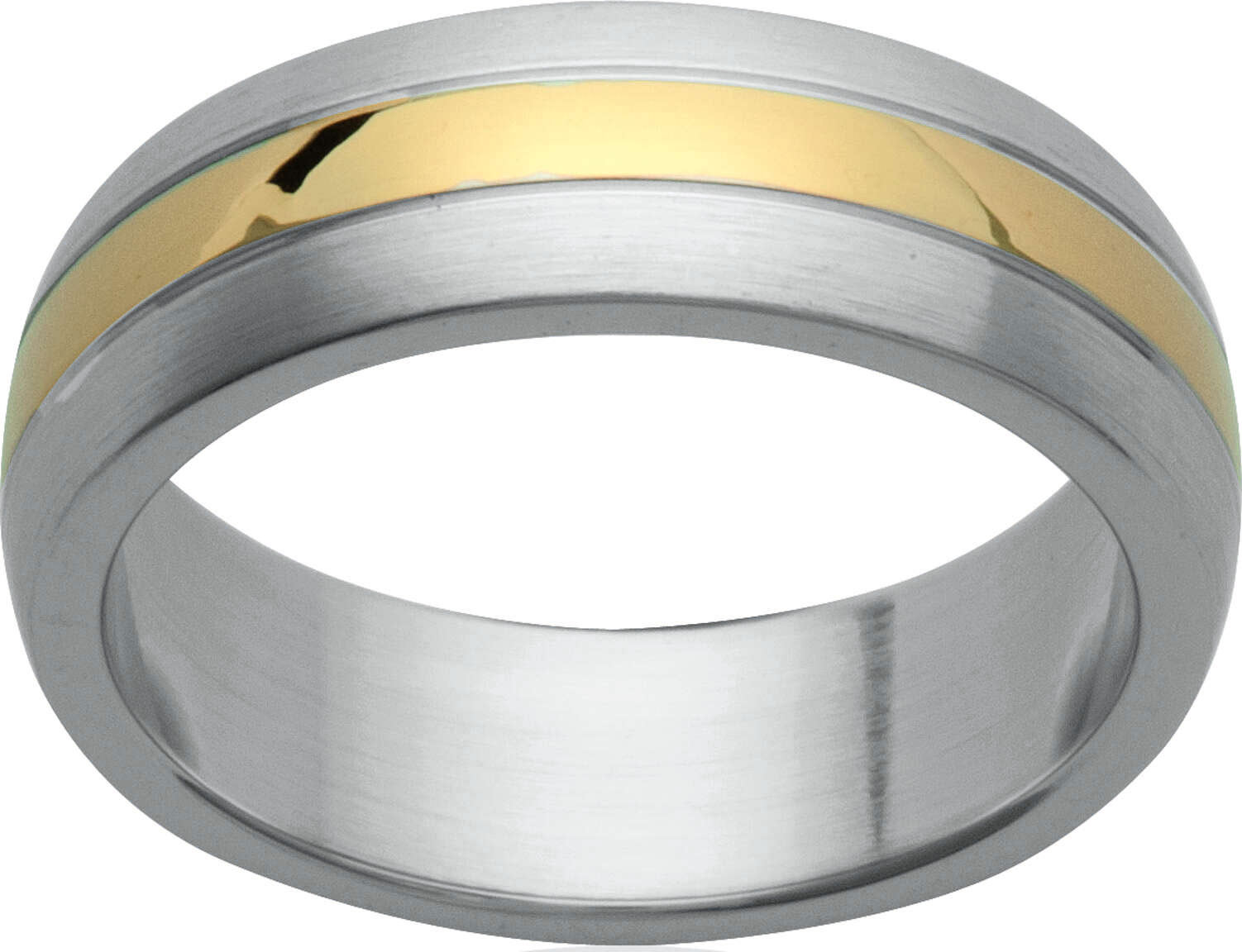 Lykka two-tone plain steel ring 6 mm