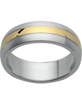 Lykka two-tone plain steel ring 6 mm