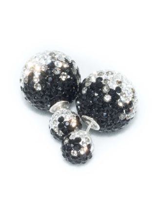 BB Earrings Crystal 8/16 Blackfade