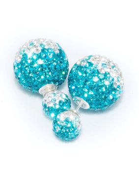 BB Earrings Crystal 8/16 Aquafade