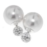 BB-earrings pearl cz dior