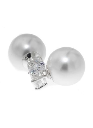 BB Earrings Cz 8/16 White-Wh
