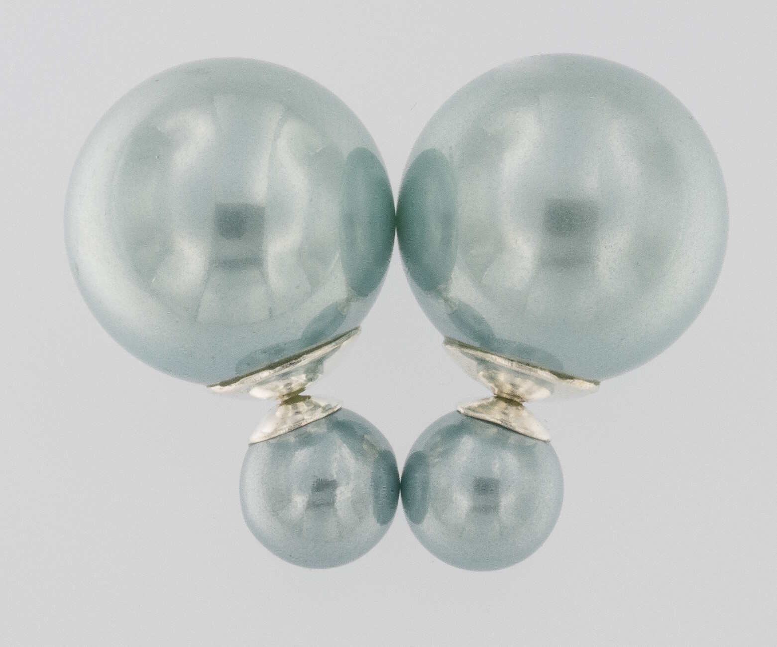 BB Earrings Pearl 8/16 Grey