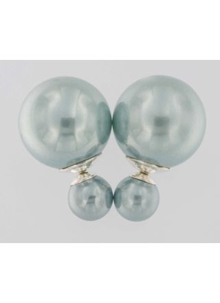 BB Earrings Pearl 8/16 Grey