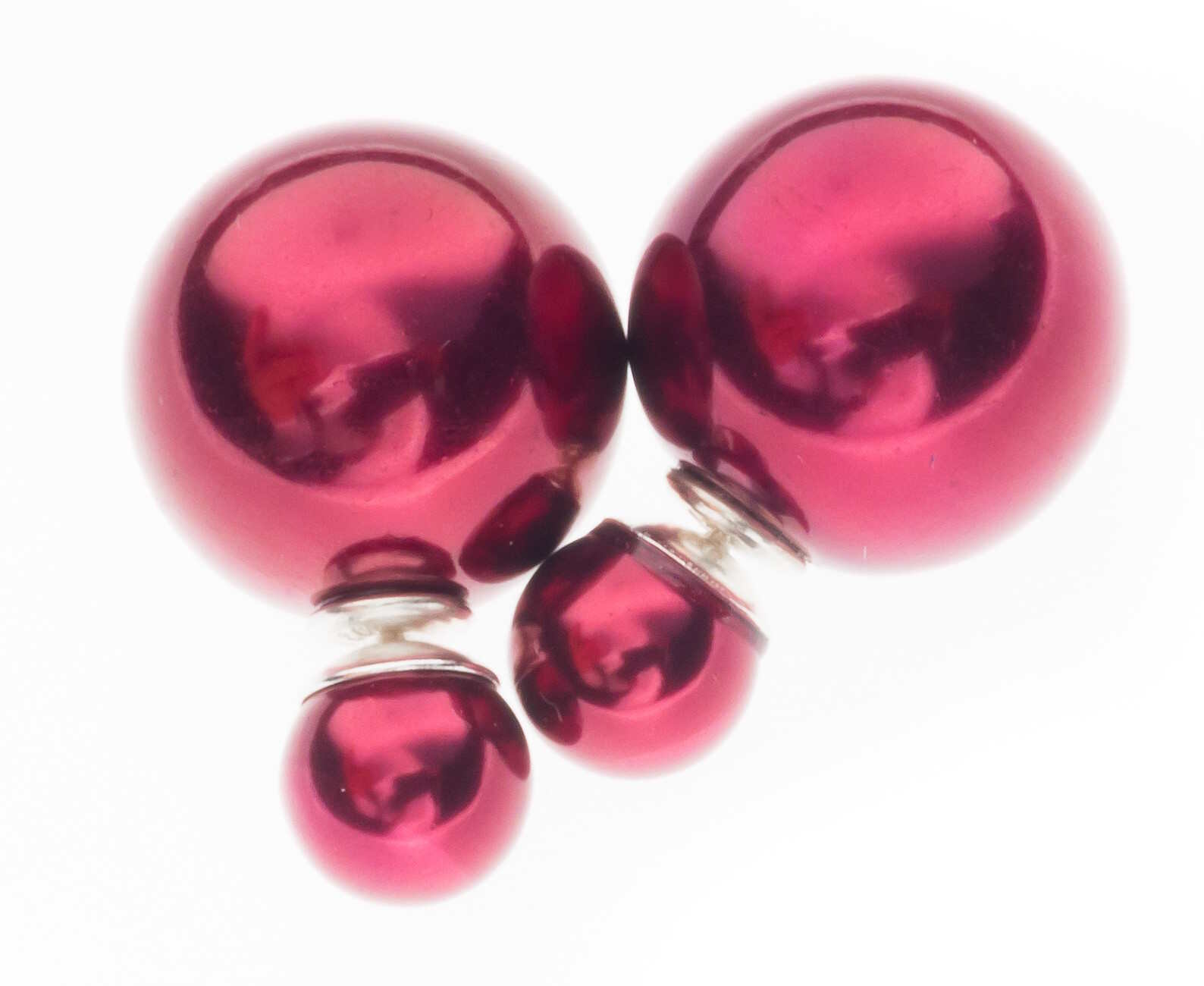 BB Earrings Pearl 8/16 Redwine