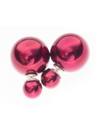 BB Earrings Pearl 8/16 Redwine