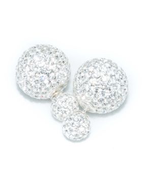 BB Earrings Crystal 8/16 White