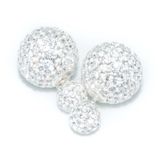 BB Earrings Crystal 8/16 White