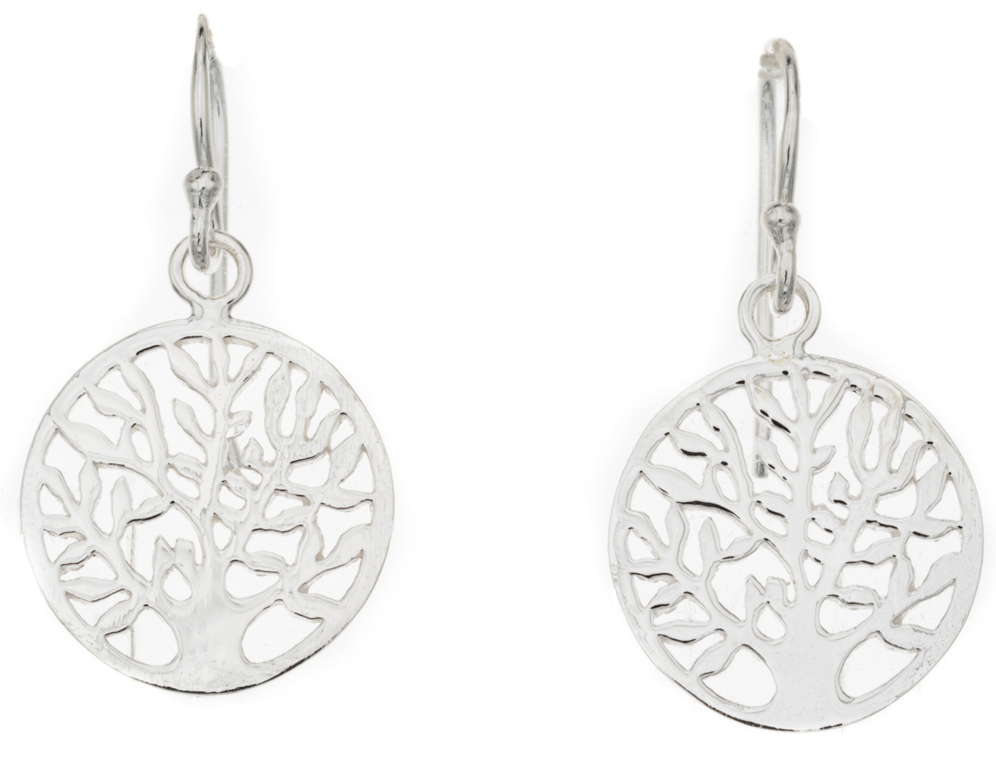 Silver Bar Tree of life hanging earrings 30 mm 1855