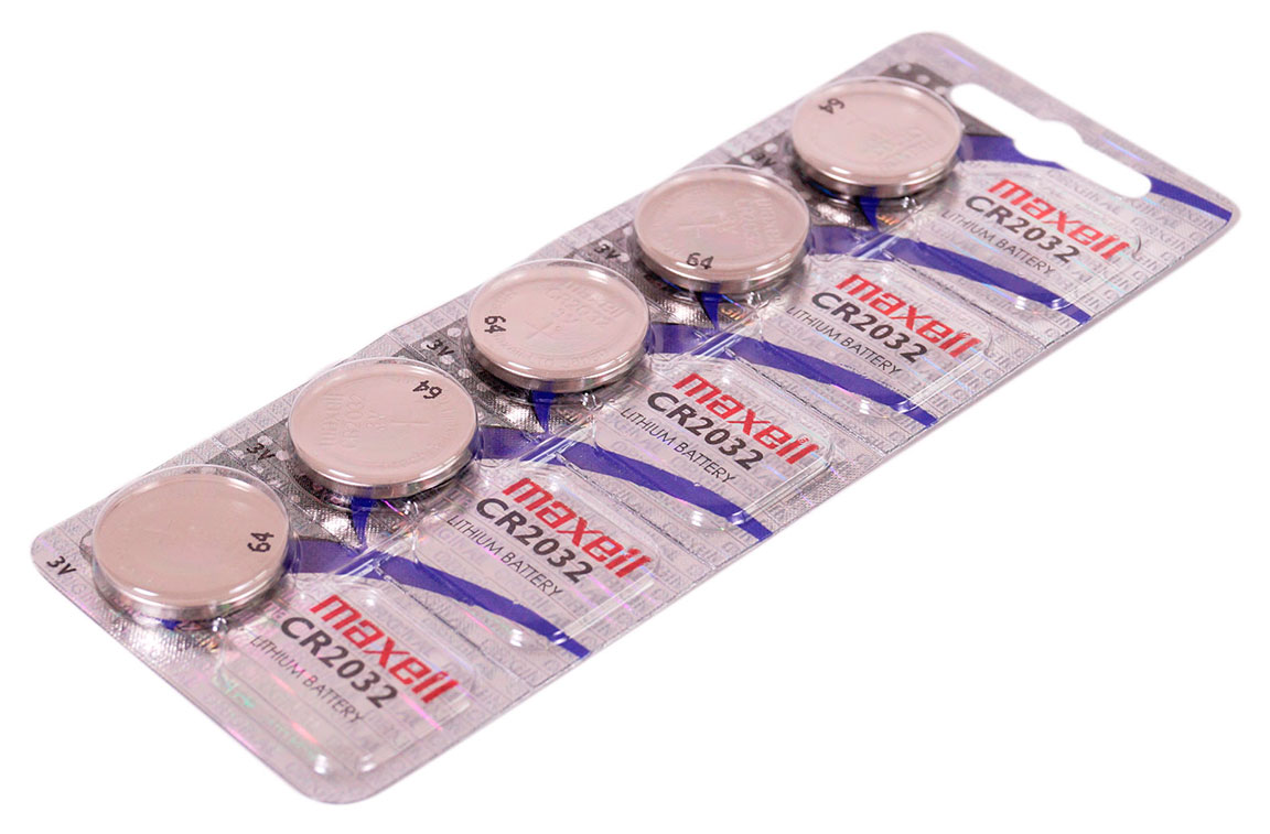 Maxell button battery CR2032 5-pack 3V