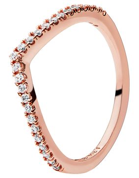 Pandora Sparkling Wishbone ring 186316CZ