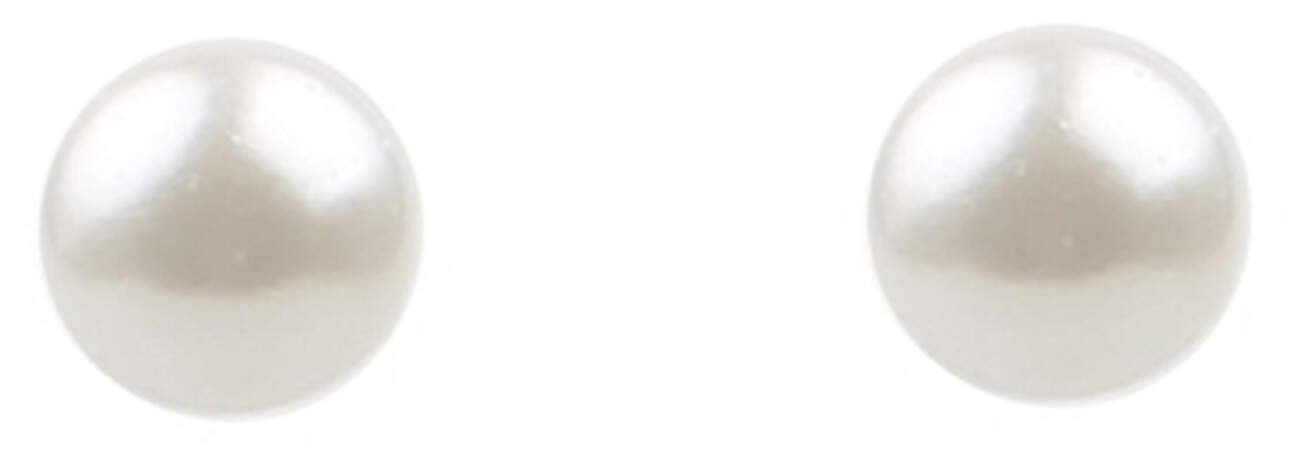 SNÖ of Sweden Laney pearl ear white 6mm 692-5600010