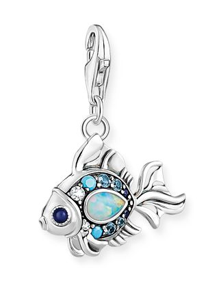 Thomas Sabo Charm Club fish with blue stones silver charm 1884-945-7