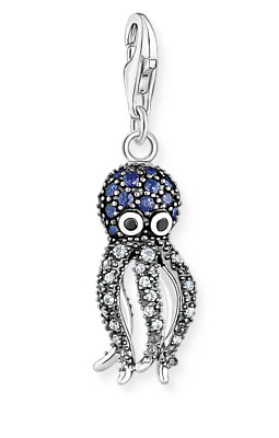 Thomas Sabo Charm Club octopus with blue stones charm 1890-644-1