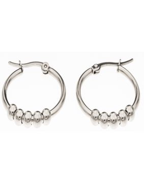Silver Bar Geisha hoops 20mm steel 1895