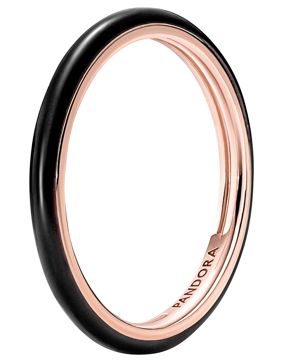 Pandora Pandora ME ring Stackable Black Enamel 189655C01