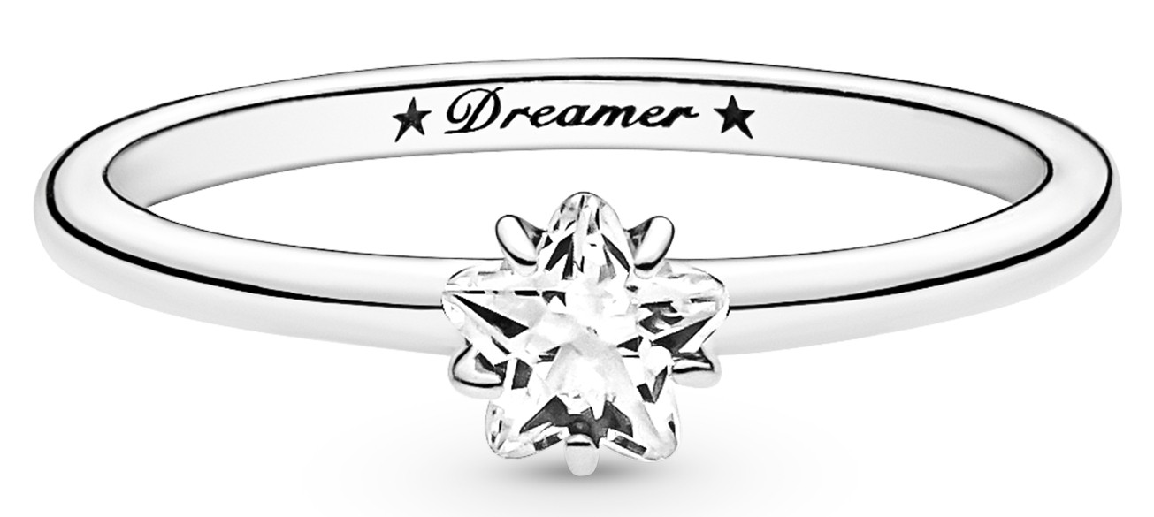 Pandora Ring Stackable Celestial Sparkling Star Solitaire ring