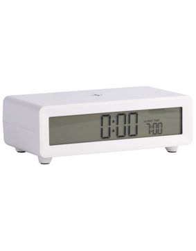 Karlsson Berlin LCD Alarm Clock with Phone Charging White KA6156WH