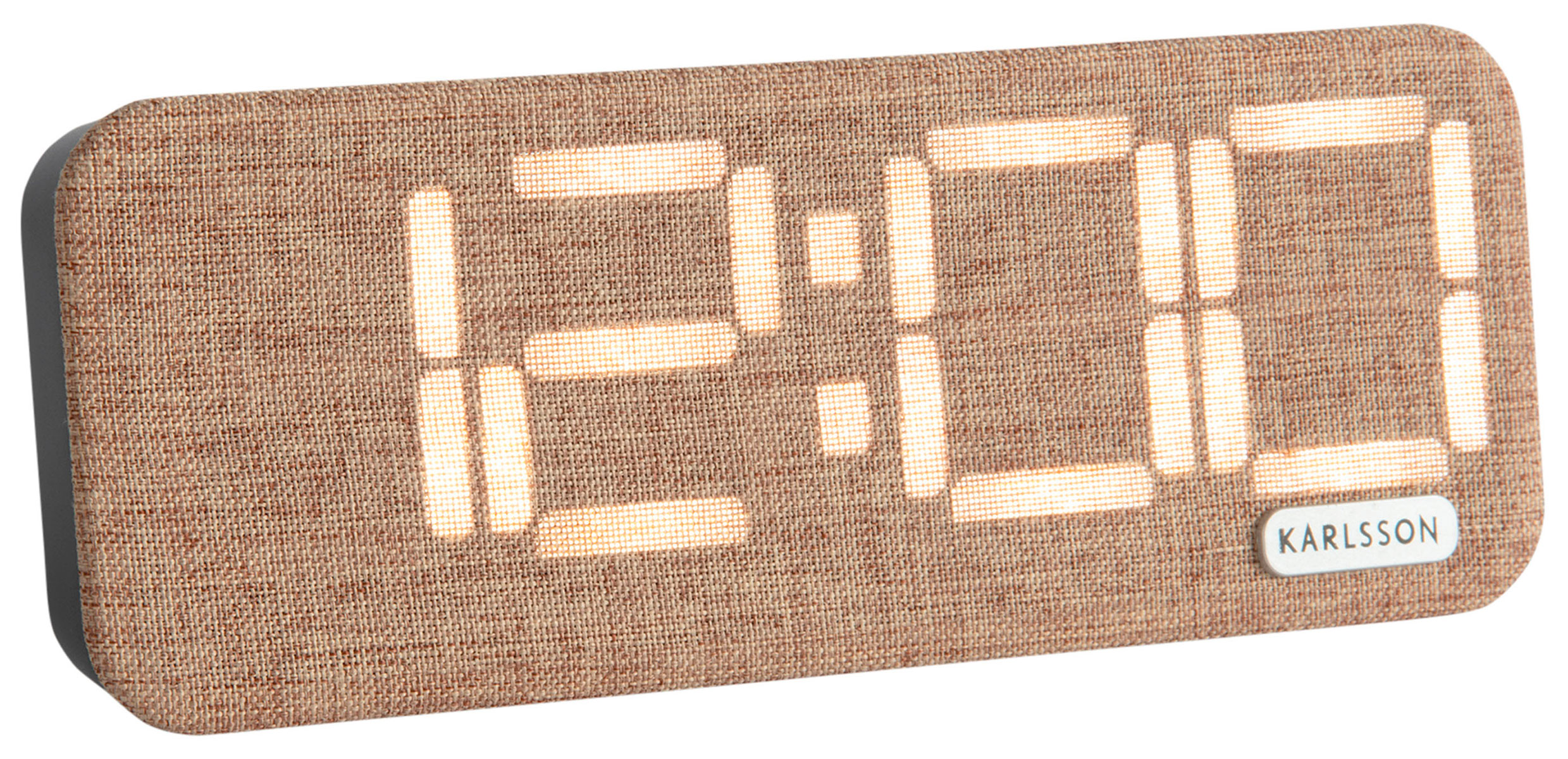 Karlsson Roanne LED Alarm Clock Mocha Brown KA6154BR