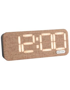 Karlsson Roanne LED Alarm Clock Mocha Brown KA6154BR
