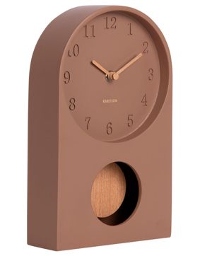 Karlsson Paris Arch Table Clock with Pendulum Brown KA6164BR