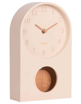 Karlsson Paris Arch Table Clock with Pendulum Off-White KA6164WH