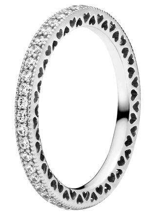 Pandora Sparkle & Hearts ring 190963CZ