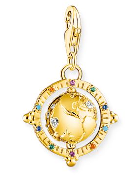 Thomas Sabo Charm Club Pendant Globe gold charm 1923-488-7